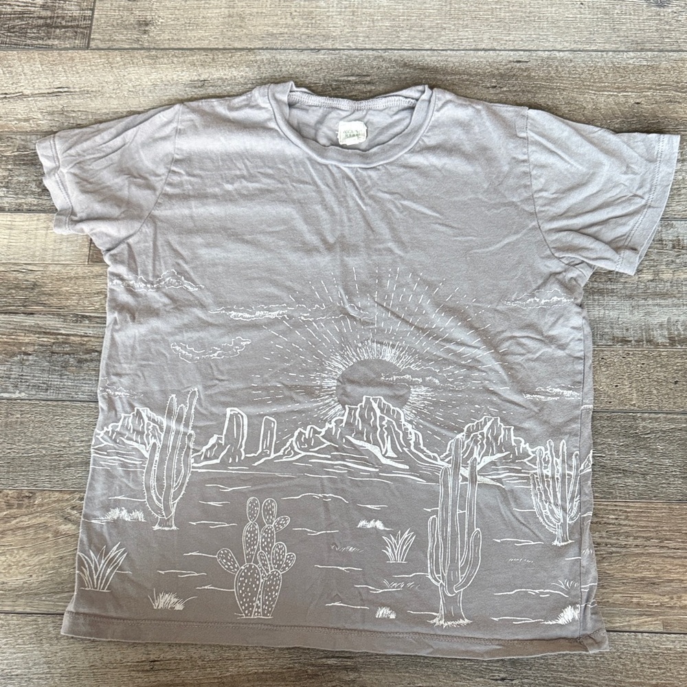 Modish rebel size L from buckle Desert Scene Kids Gray T-Shirt